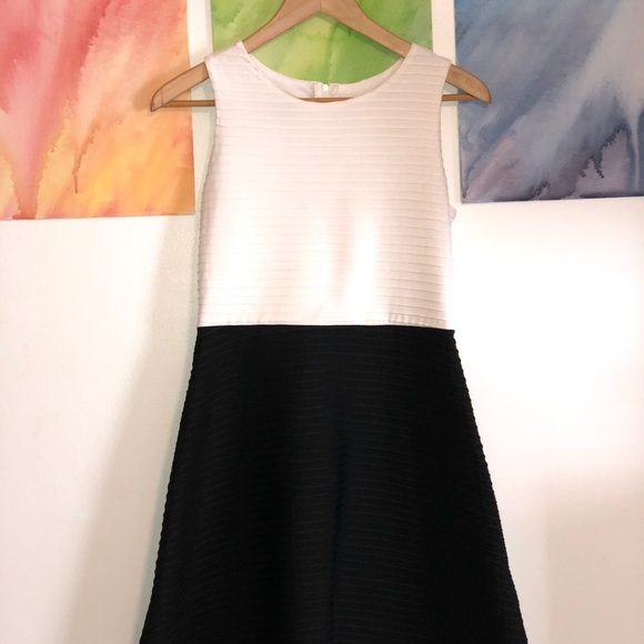 By & By Girls Black and White Colorblock Dress - Picture 2 of 3